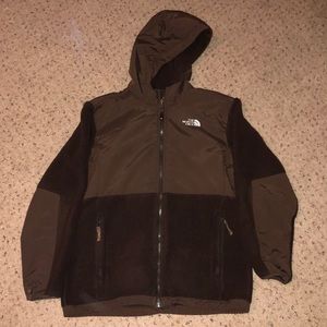 North Face Denali- hooded brown